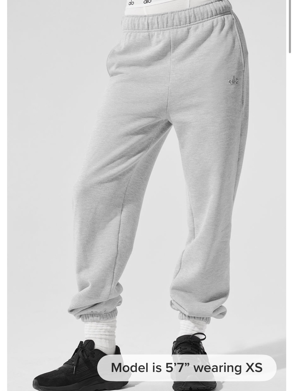 ALO Yoga Light Gray Track Joggers